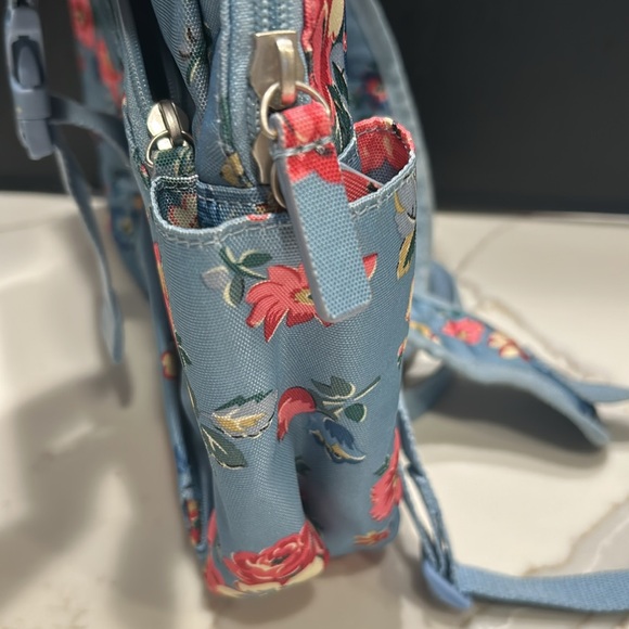 Original Cath Kidston London Backpack Bag Floral Flower Rose Print Adjustable - Picture 10 of 11